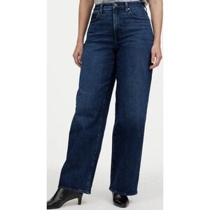 Madewell The Curvy Perfect Vintage Wide-Leg Jean Dark Wash Denim Size 29